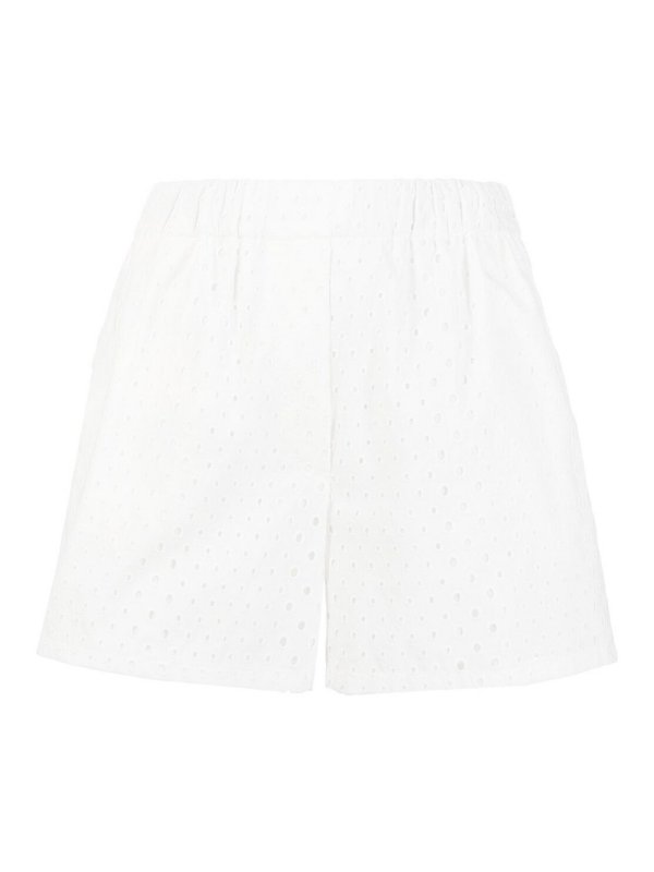 KENZO: shorts - Broderie anglaise cotton shorts