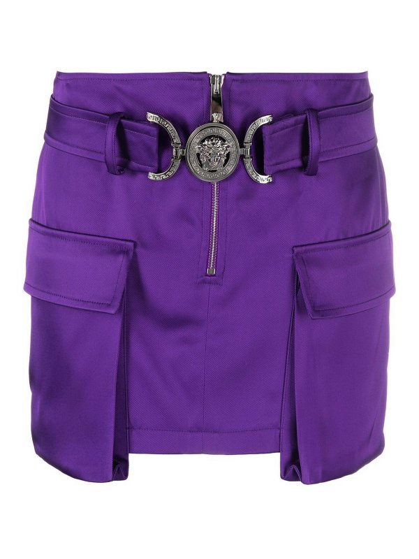 VERSACE: mini skirts - Medusa head-motif miniskirt