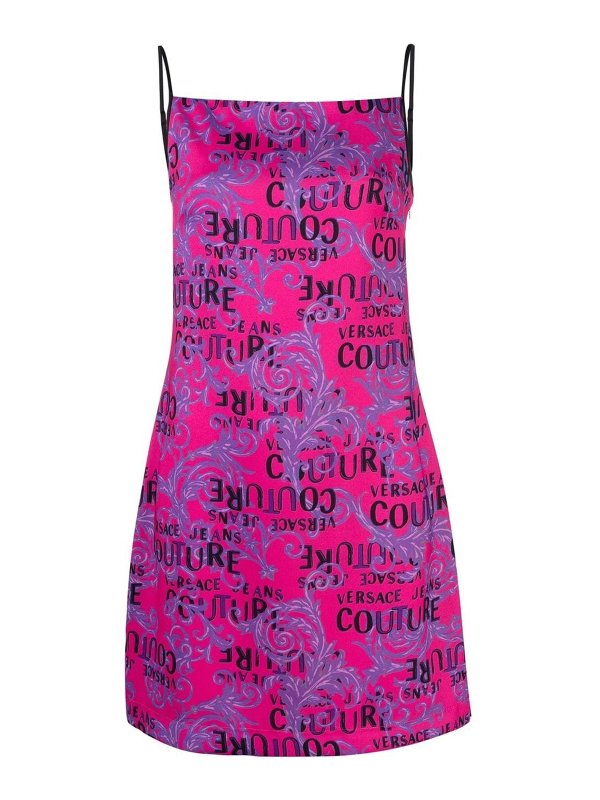 Versace Jeans Couture: ショートドレス - ショートドレス - フクシア