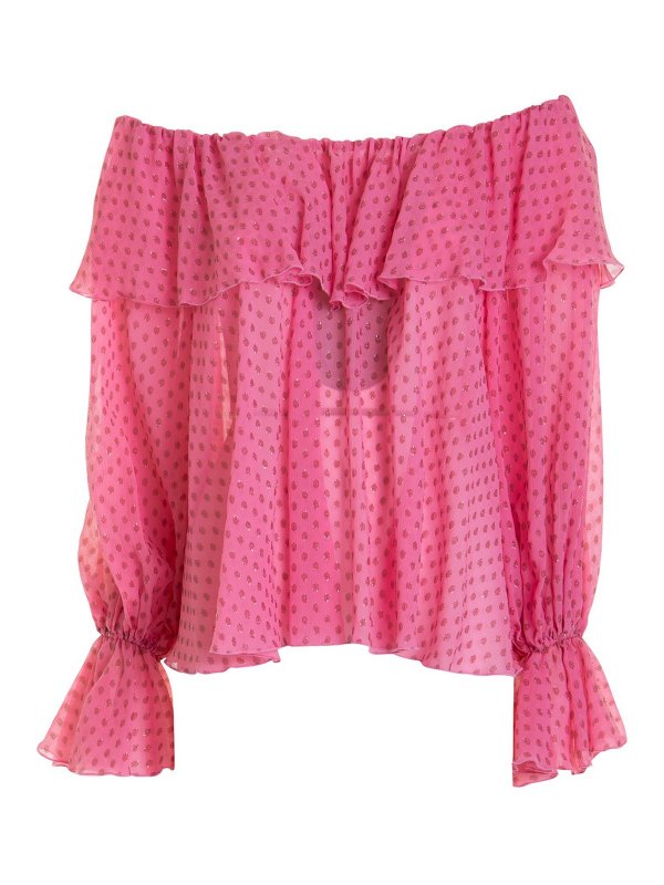 BLUMARINE: ブラウス - シャツ - ピンク