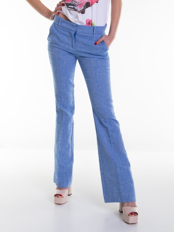 iKRIX Ermanno by Ermanno Scervino: カジュアルトラウザー - カジュアルパンツ - ライトブルー