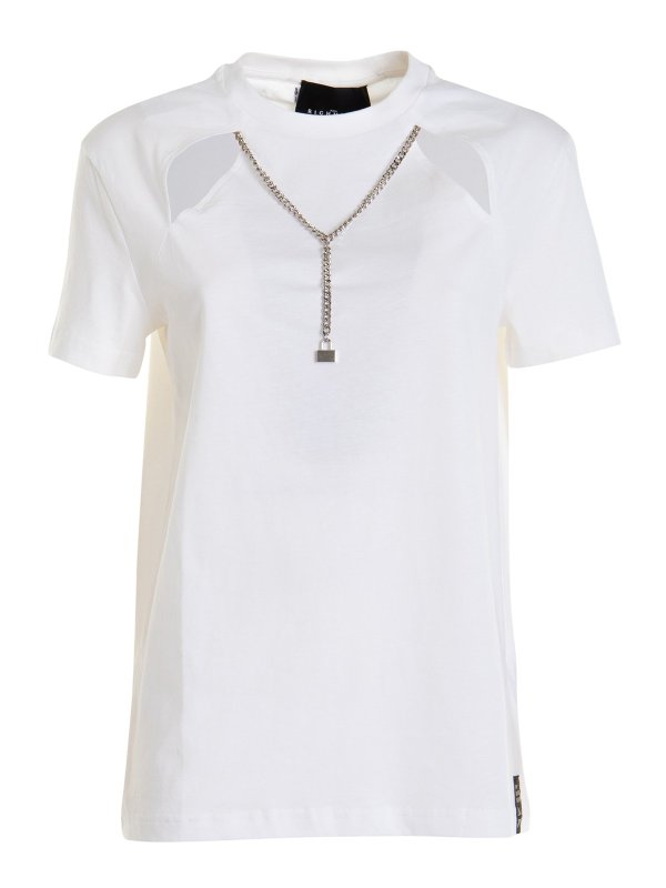 JOHN RICHMOND: t-shirts - White cotton T-shirt