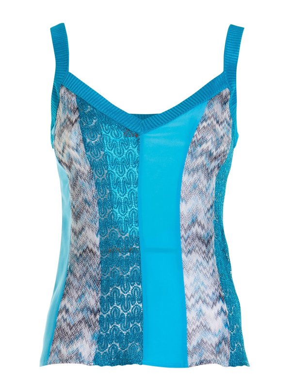 MISSONI: トップス＆タンクトップ - トップ/タンクトップ - ライトブルー