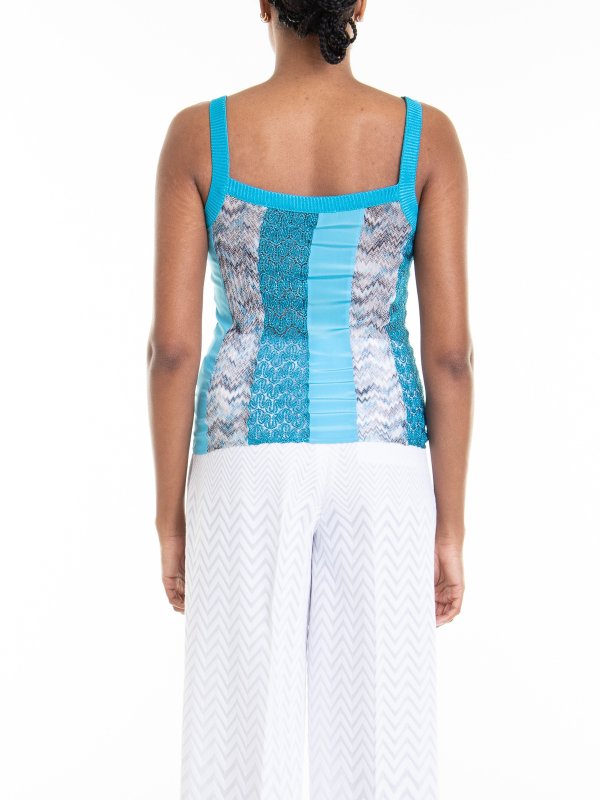 トップ/タンクトップ - ライトブルー shop online: MISSONI