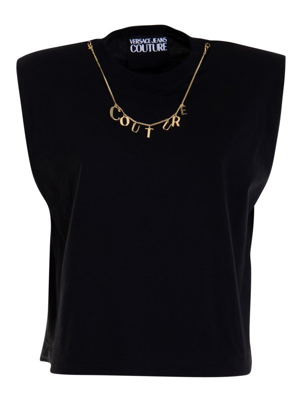 Versace Jeans Couture: トップス＆タンクトップ - トップ/タンクトップ - 黒