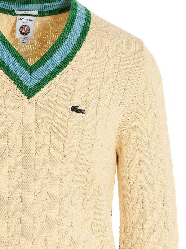 iKRIX LACOSTE: Strickpullover mit V-Ausschnitt - V-Pullover - Gelb