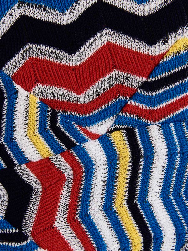 Cotton cardigan with zigzag pattern shop online: MISSONI