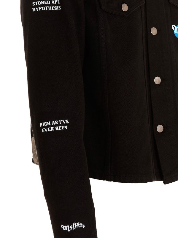 Denim jacket with logo print shop online: MSFTSREP