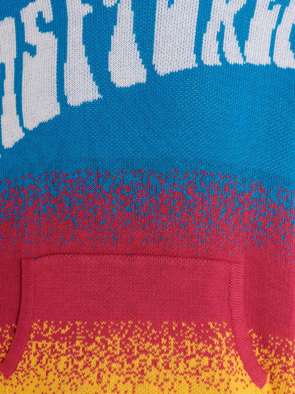 Logo intarsia hooded sweater shop online: MSFTSREP