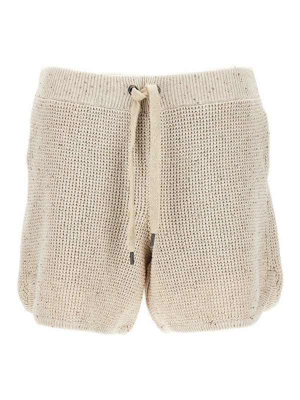 BRUNELLO CUCINELLI: トラウザーショーツ - ショートパンツ - ベージュ