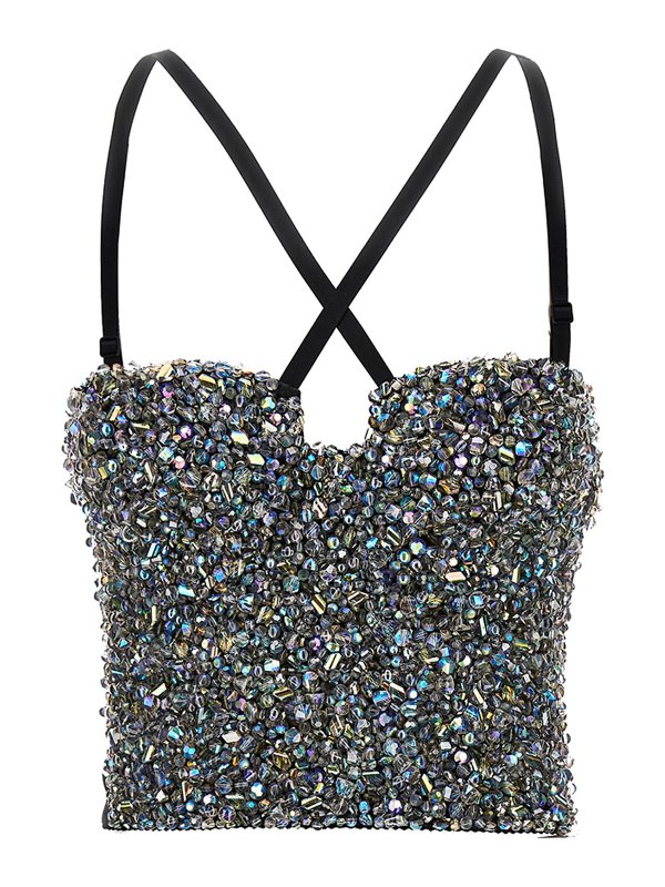 DOLCE & GABBANA: Tops und Tank Tops - Top - Silber