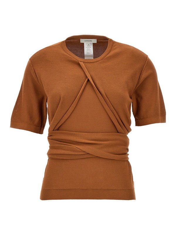 LEMAIRE: Pull col rond - Pull Col Rond - Marron