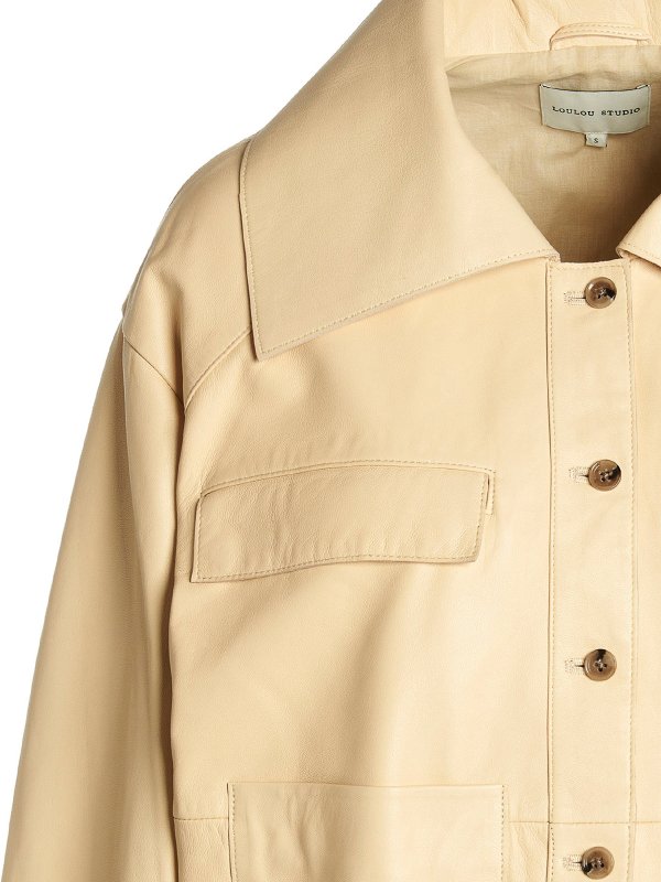 iKRIX LOULOU STUDIO: leather jacket - Leather jacket with button closure