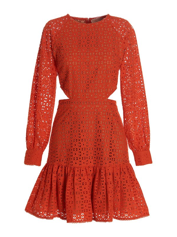 MICHAEL KORS: ニーレングスドレス - 膝丈ドレス - オレンジ