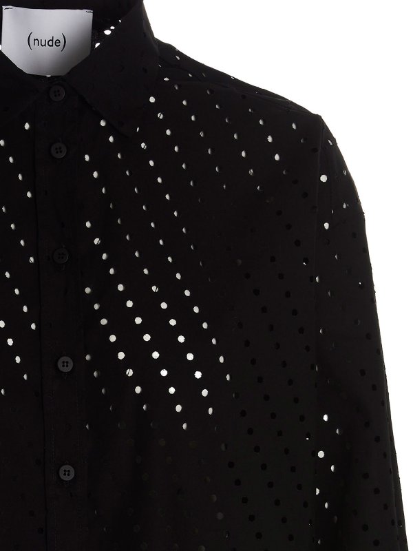 iKRIX Nude: camicie - Camicia in cotone traforato