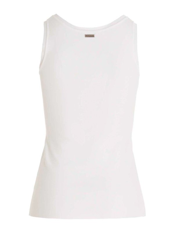 SALVATORE FERRAGAMO: Tops y camisetas sin mangas online - Top - Blanco