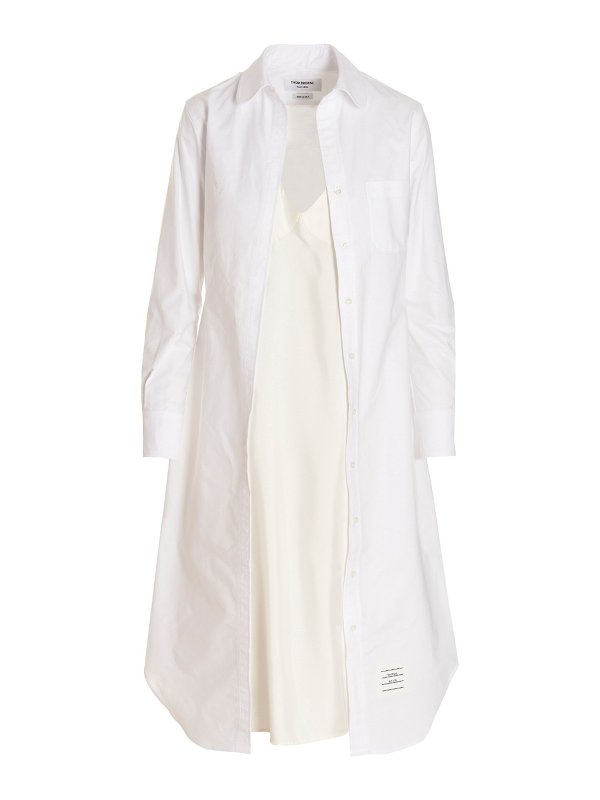 THOM BROWNE: Maxikleider - Maxikleid - Weiß