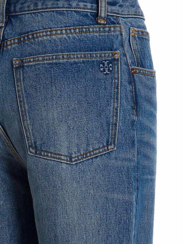 ストレートジーンズ - ブルー shop online: TORY BURCH