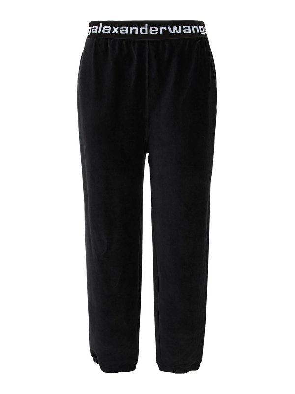 ALEXANDER WANG: Pantalons de survêtement  - Pantalons De Sport - Noir