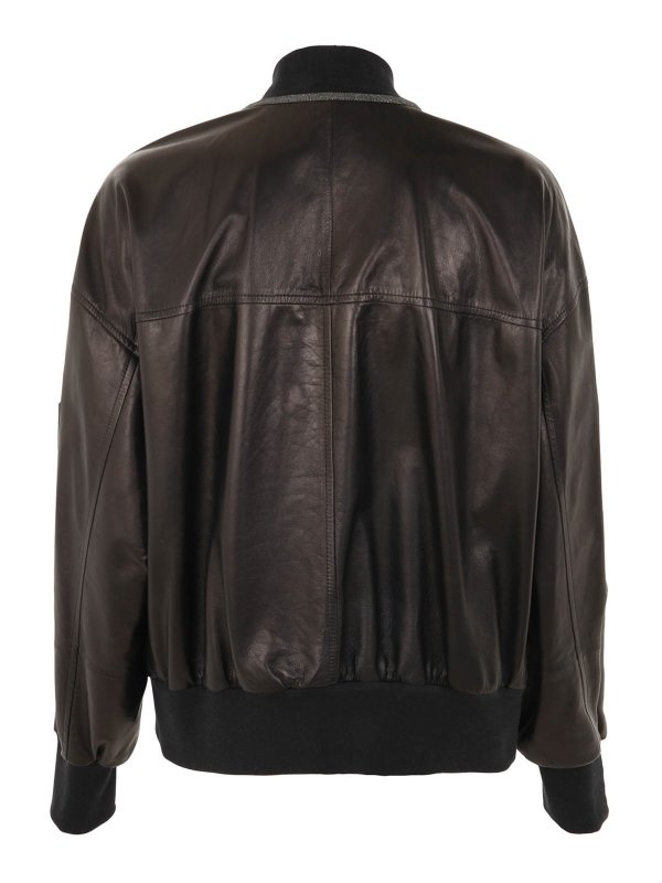 BRUNELLO CUCINELLI: レザージャケット online - レザージャケット - 黒