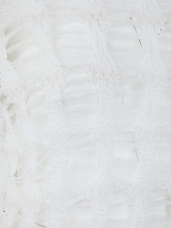 iKRIX COMME DES GARCONS: Strickpullover mit V-Ausschnitt - V-Pullover - Weiß