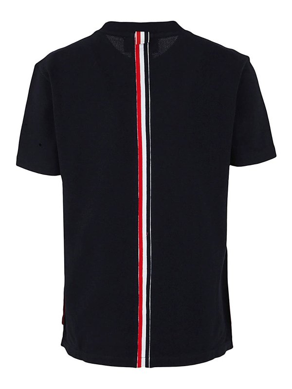 THOM BROWNE: t-shirts online - Stripe detailed T-shirt
