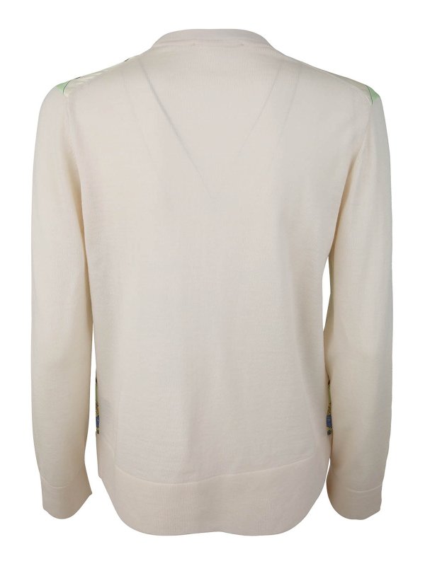 TORY BURCH: cardigans online - Carousel silk front cardigan