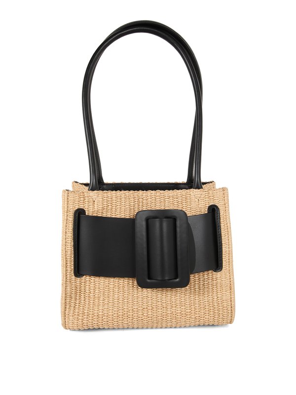 BOYY: totes bags - Bobby 23 soft raffia bag