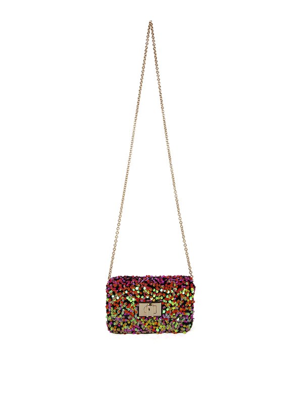 FURLA: cross body bags - 1927 mini sequined bag