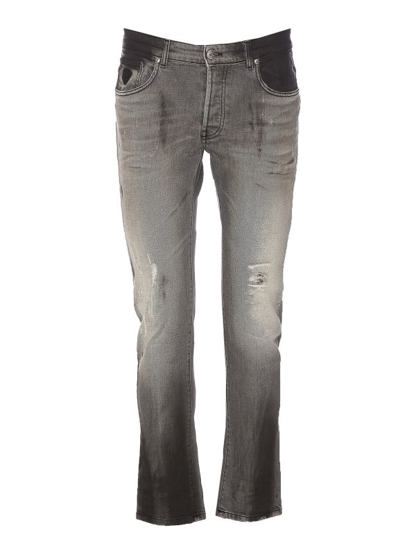 JOHN RICHMOND: ストレートジーンズ - ストレートジーンズ - グレー