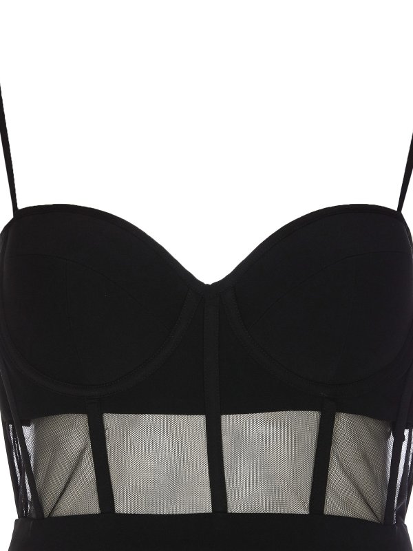 マキシドレス - 黒 shop online: ALEXANDER MCQUEEN