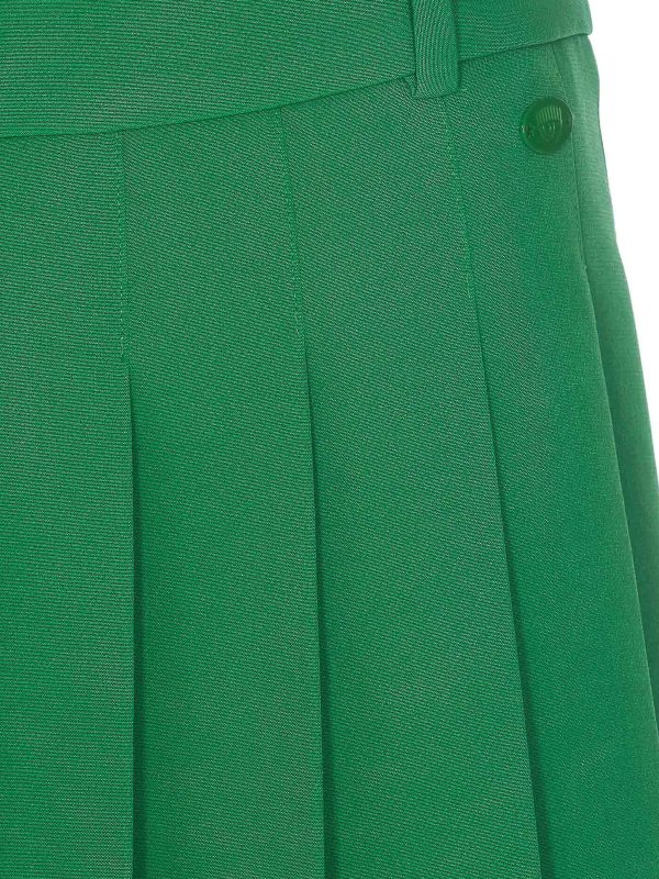 ミニスカート - 緑 shop online: CHIARA FERRAGNI