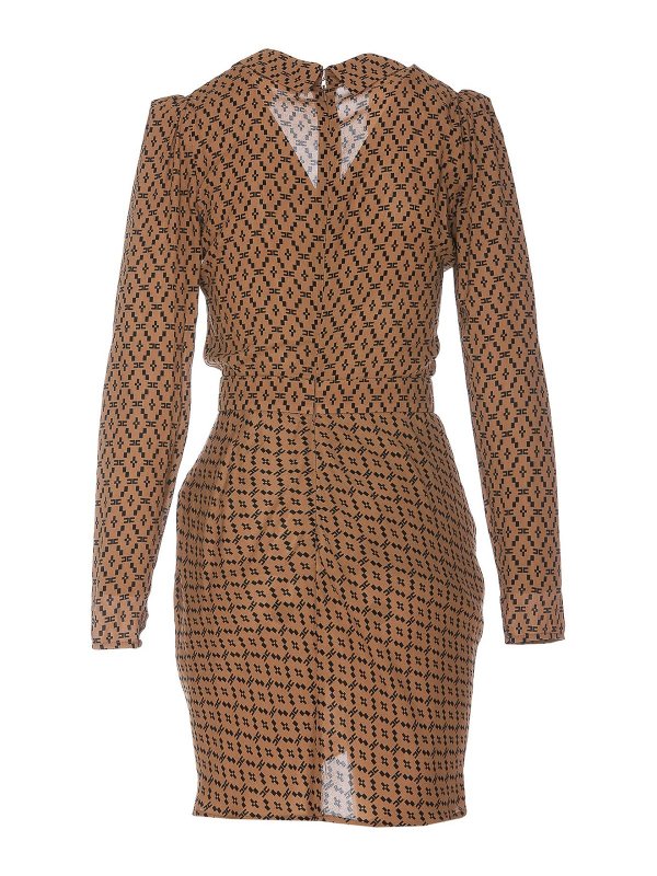 ELISABETTA FRANCHI: ニーレングスドレス online - 膝丈ドレス - ブラウン