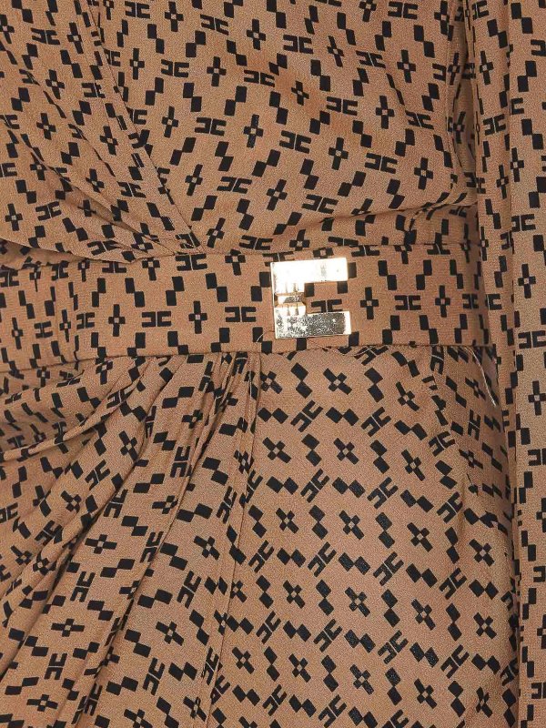 iKRIX ELISABETTA FRANCHI: ニーレングスドレス - 膝丈ドレス - ブラウン