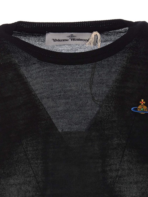 クルーネック - 黒 shop online: VIVIENNE WESTWOOD