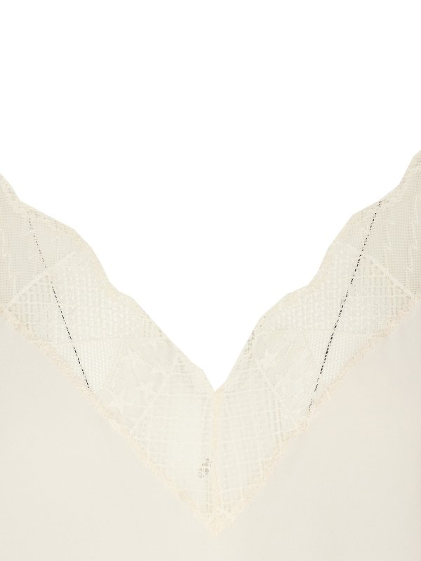 Lace detailed printed top shop online: ZADIG&VOLTAIRE