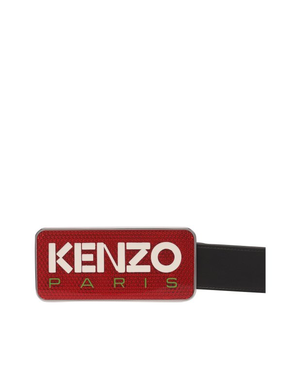 KENZO: belts online - Reversibile logo belt