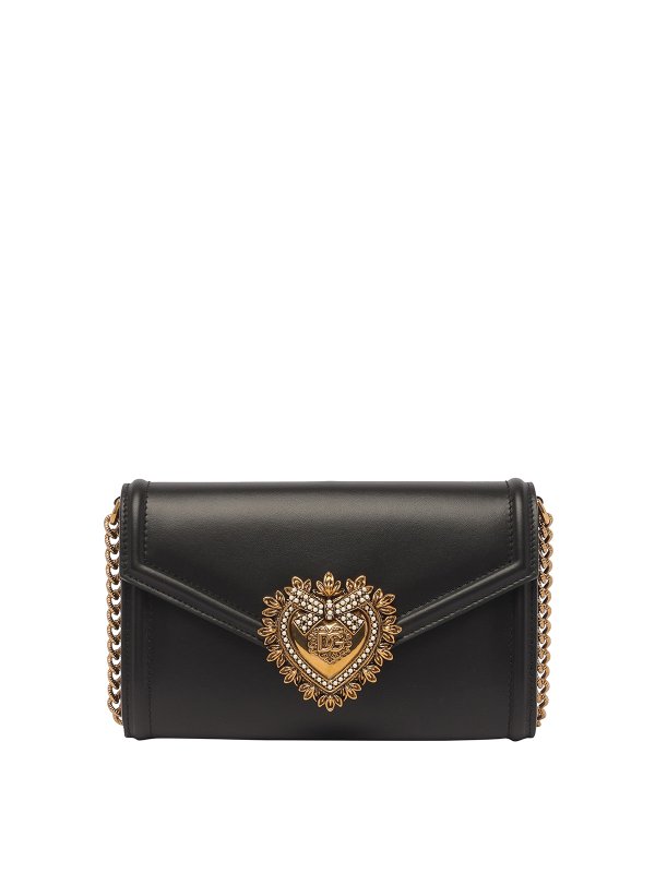 DOLCE & GABBANA: clutches - Devotion leather clutch