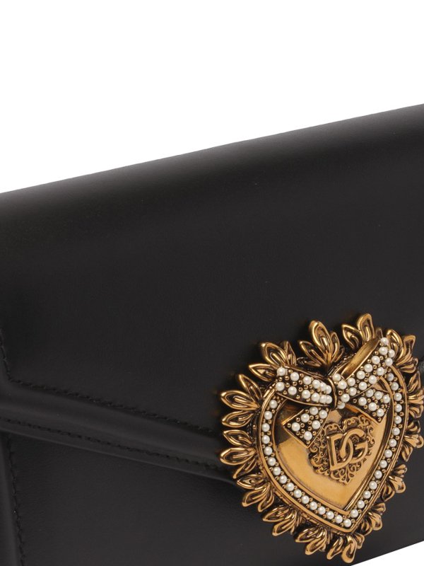 Devotion leather clutch shop online: DOLCE & GABBANA