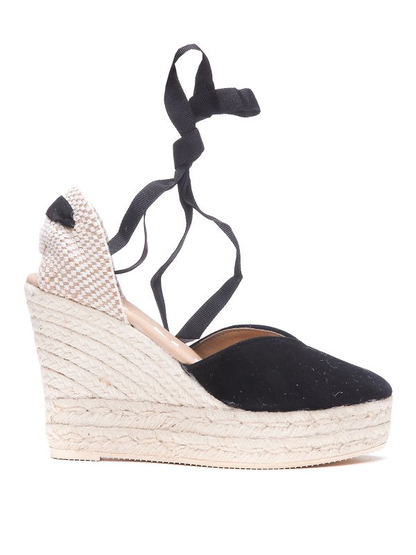 MANEBI: espadrillas - Espadrillas scamosciate con zeppa