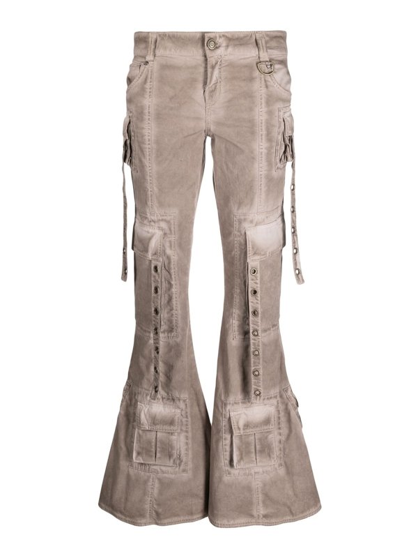 BLUMARINE: casual trousers - Bootcut cargo trousers