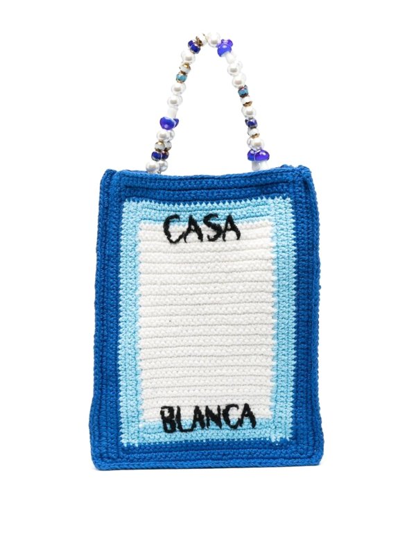 CASABLANCA: Schultertaschen - Shopper - Blau