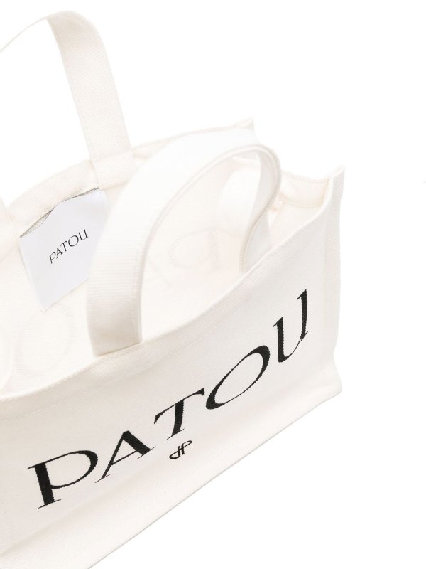 Logo-print canvas tote shop online: PATOU