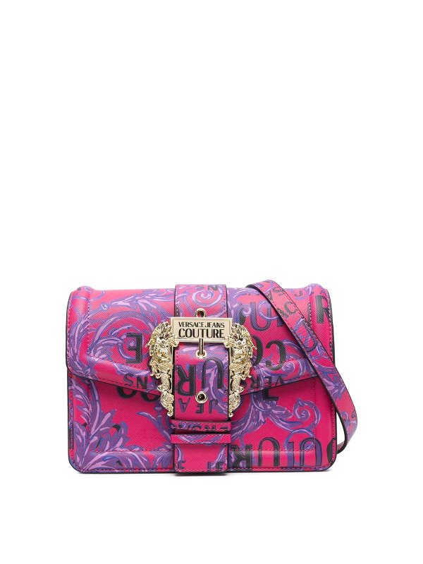 Versace Jeans Couture: クロスボディバッグ - クロスボディバッグ - ダークピンク