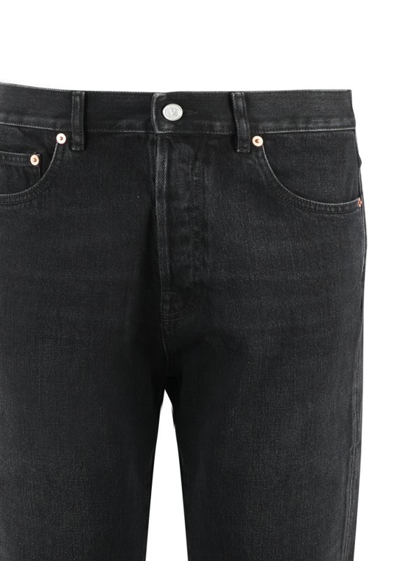 iKRIX VALENTINO: ストレートジーンズ - ストレートジーンズ - 黒