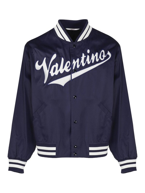 VALENTINO: Chaquetas Bomber - Chaqueta Bomber - Azul
