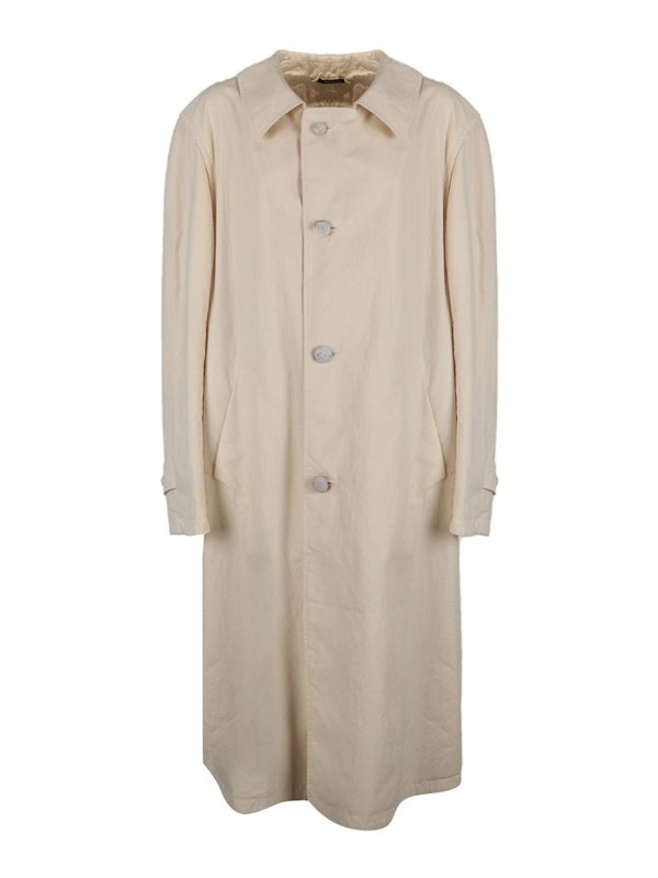 Maison Margiela: ロングコート - ロングコート - ベージュ