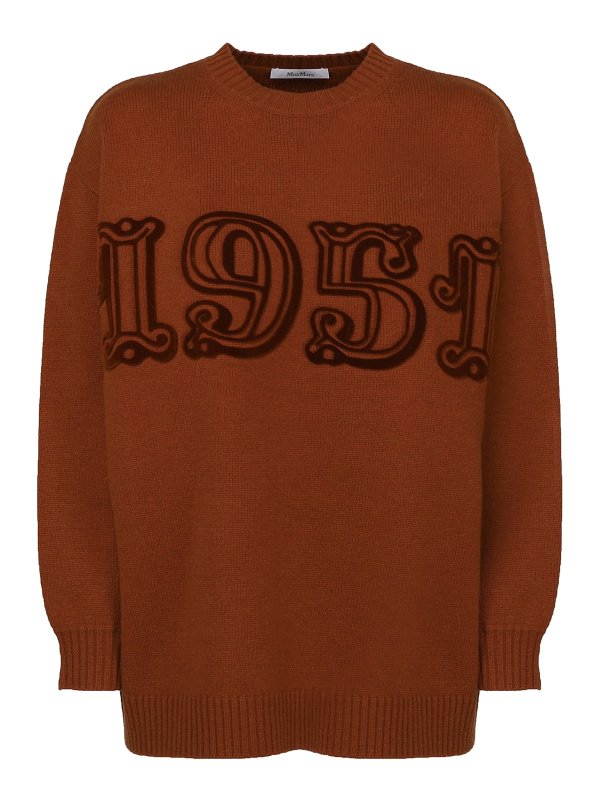 MAX MARA STUDIO: crew necks - Bard knit wool pullover