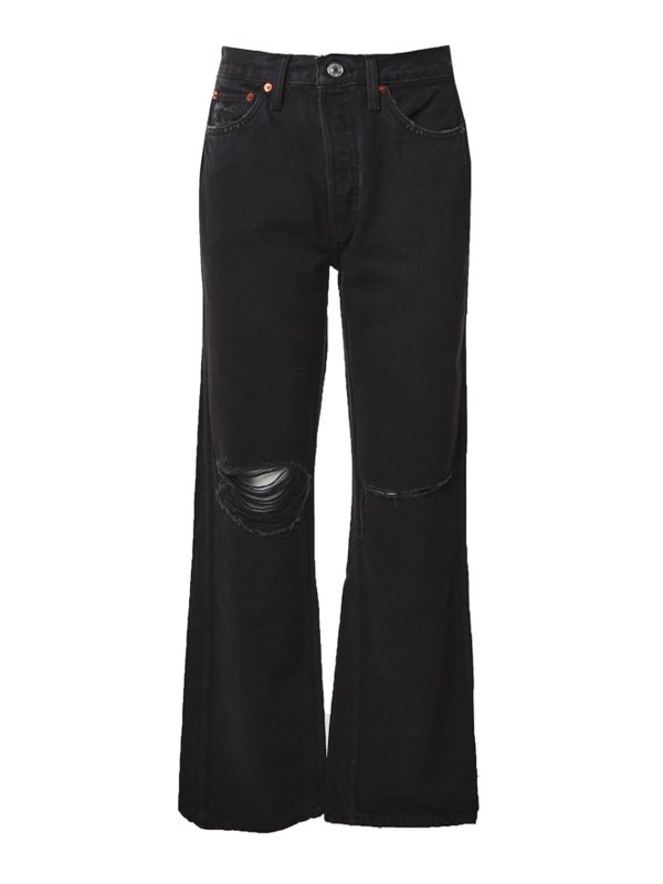 RE/DONE: ストレートジーンズ - ストレートジーンズ - 黒