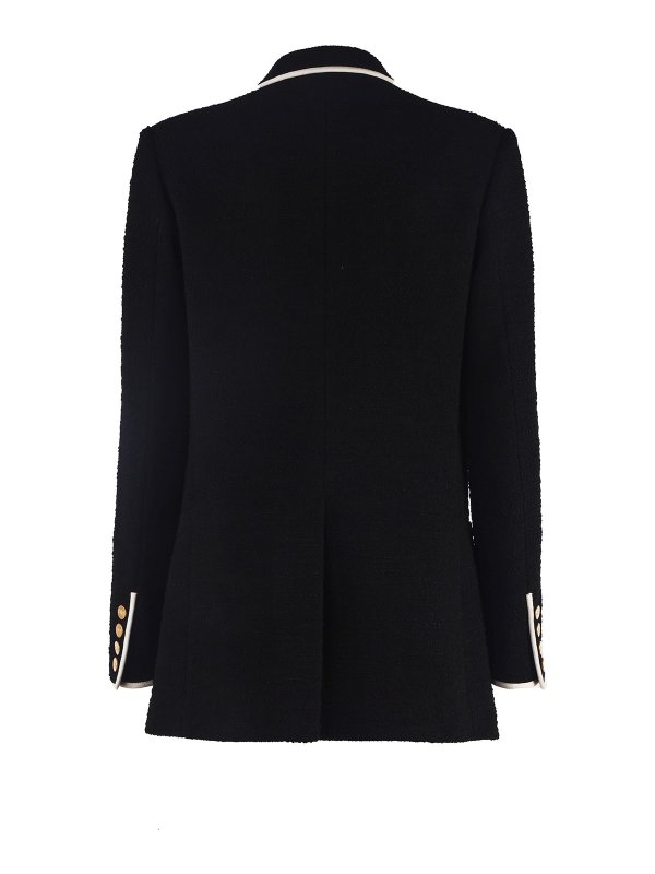 VALENTINO: blazers online - Double-breasted tweed jacket